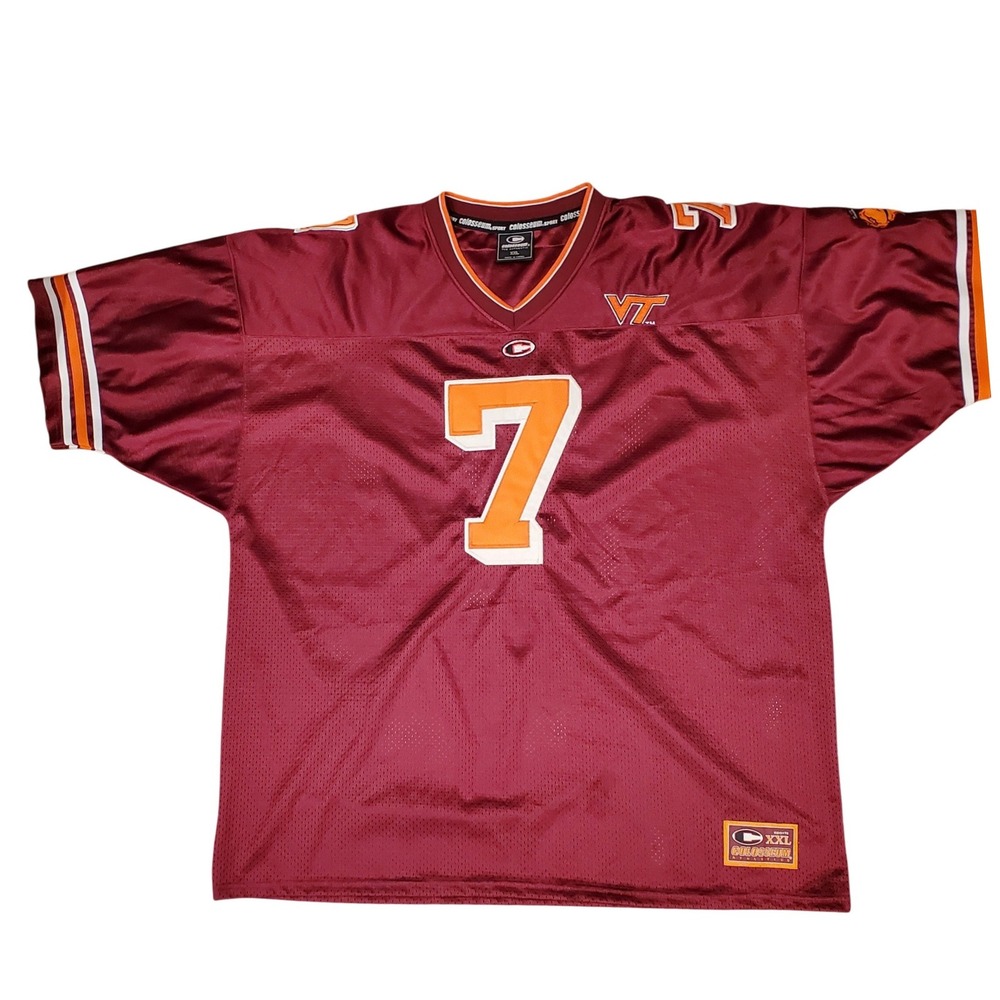 Vtg Virginia Tech Hokies Football Jersey Mens XXL #7 VT Michael Vick Colosseum